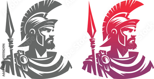 Roman Soldier Logo Design Template