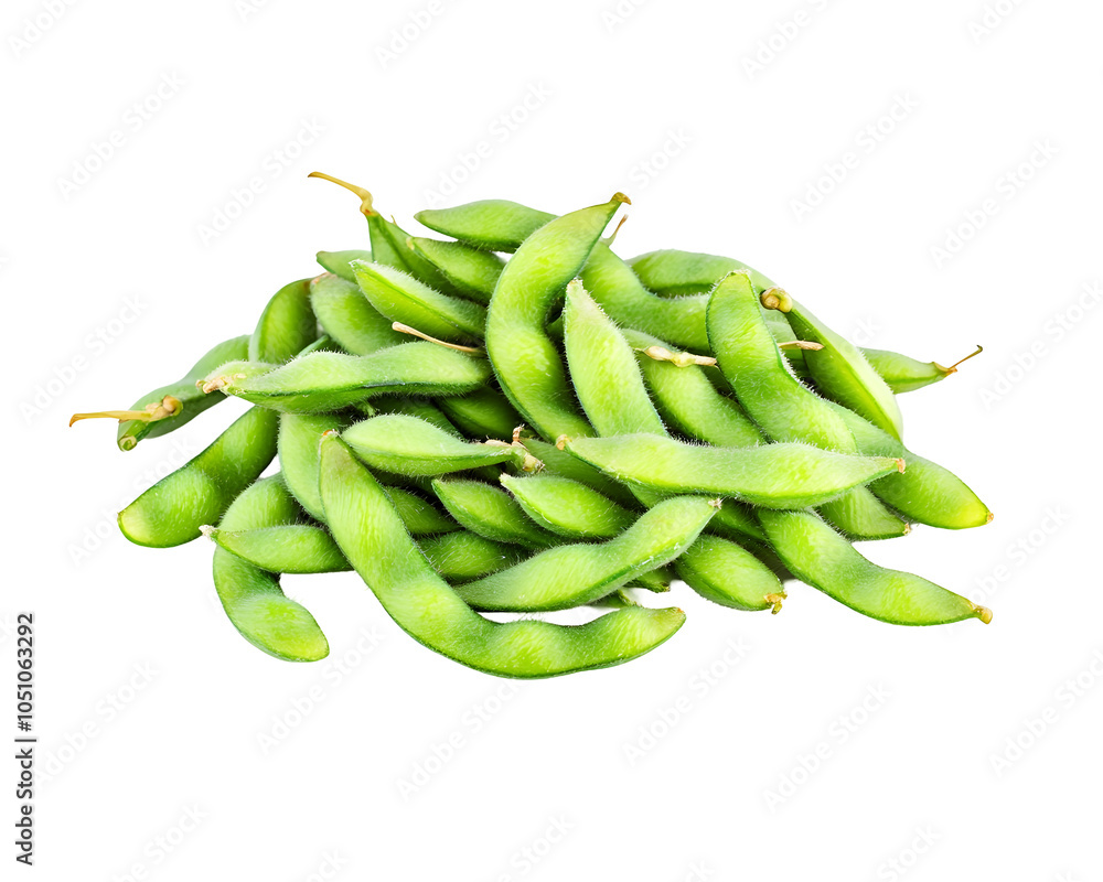 Fresh green edamame soybeans in pod, Transparent PNG, clipping path Fresh green edamame soybeans in pod, Transparent PNG, clipping path
