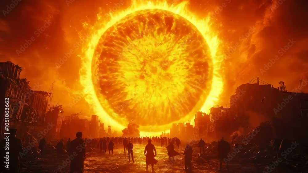 Massive fireball explosion fills the sky with flames and smoke, causing ...