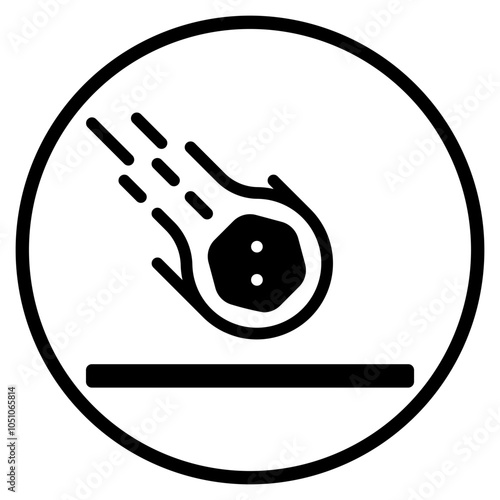 meteorite glyph icon