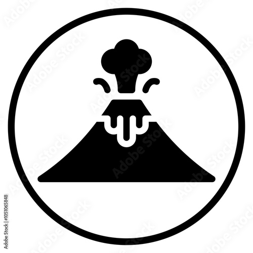 volcano glyph icon