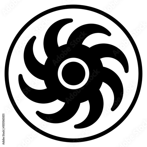 windstorm glyph icon