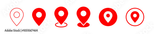 Red location map pointer icon button, place pin marker sign - red gps map pointers in flat style, destination symbols. location pin line icon, Navigation sign Free Download Red location map pointer icon button, place pin marker sign - red gps map pointers in flat style, destination symbols. location pin line icon, Navigation sign - GFXLoad