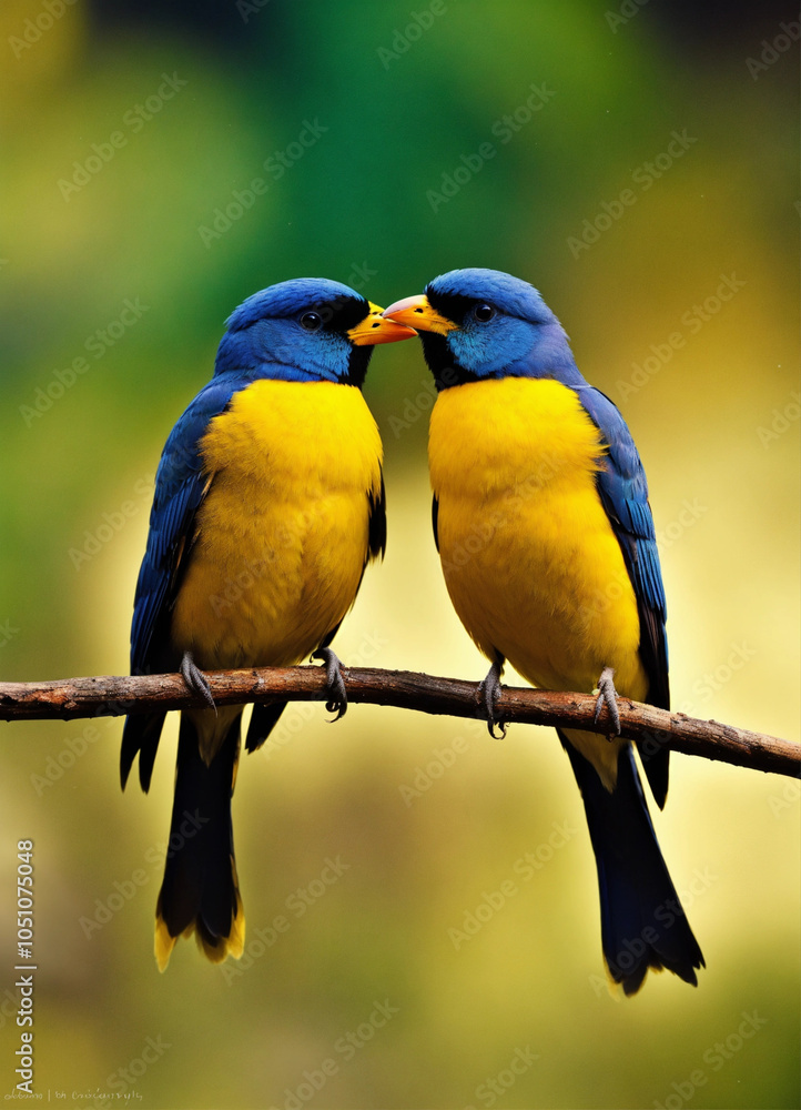 Fototapeta premium blue and yellow parrot