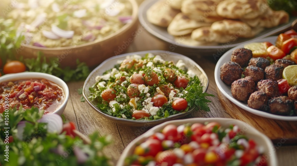 Fresh Eastern Street Food with Artistic Presentation Fresh Eastern Street Food with Artistic Presentation