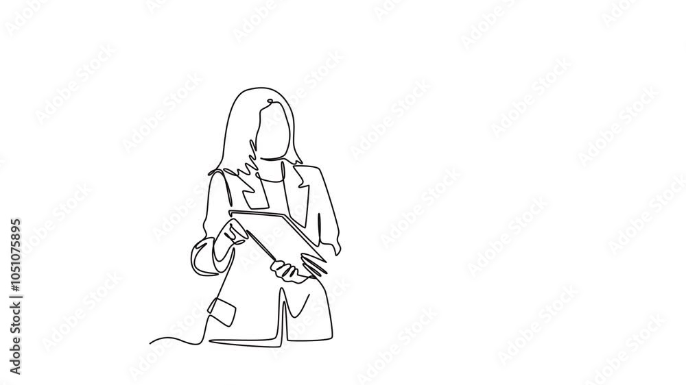 Business communication concept. Single line draw design. Full length animation illustration. High quality 4k footage. Business communication concept. Single line draw design. Full length animation illustration. High quality 4k footage.