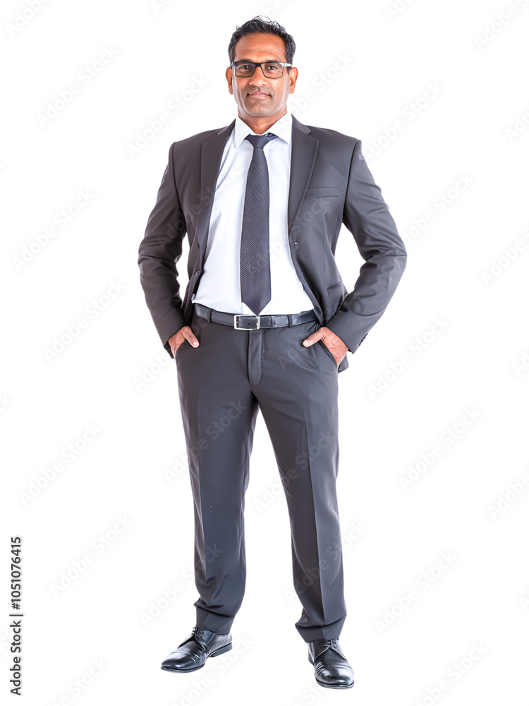 Confident Businessman Posing in Formal Attire Confident Businessman Posing in Formal Attire