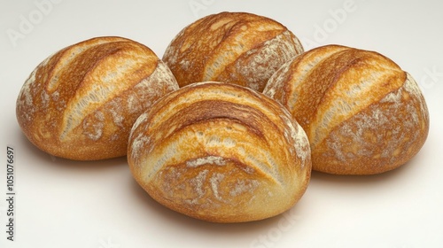 Wallpaper Mural Soft Breads with Textured Crust on Neutral Background Torontodigital.ca