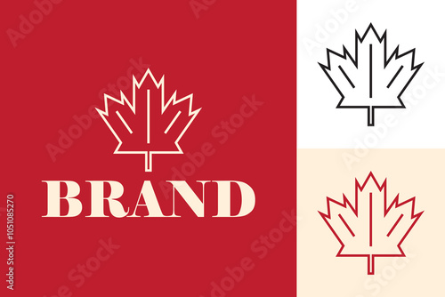 Maple Autumn Leaf Vector Logo Template