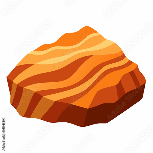 a big stone vector Illustration on white background
