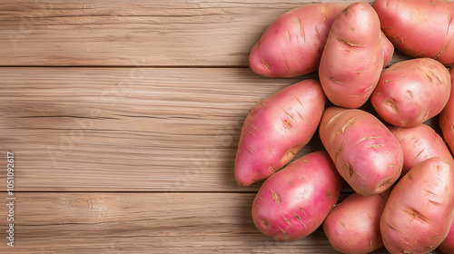 Red Potatoes on Rustic Wood...
