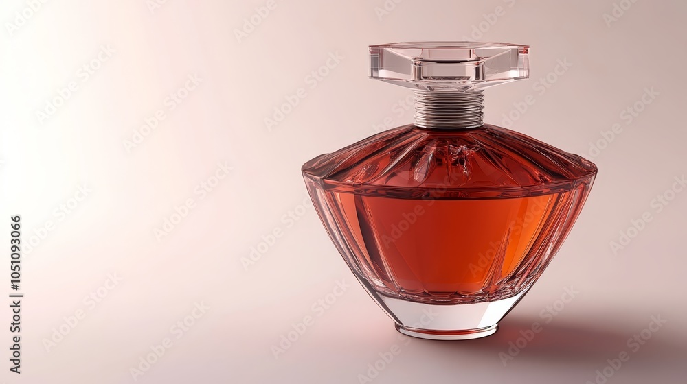 Luxury and elegance embodied, a purple perfume bottle on pristine white background Luxury and elegance embodied, a purple perfume bottle on pristine white background