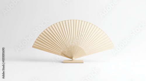 Elegant Hand Fan on Stand