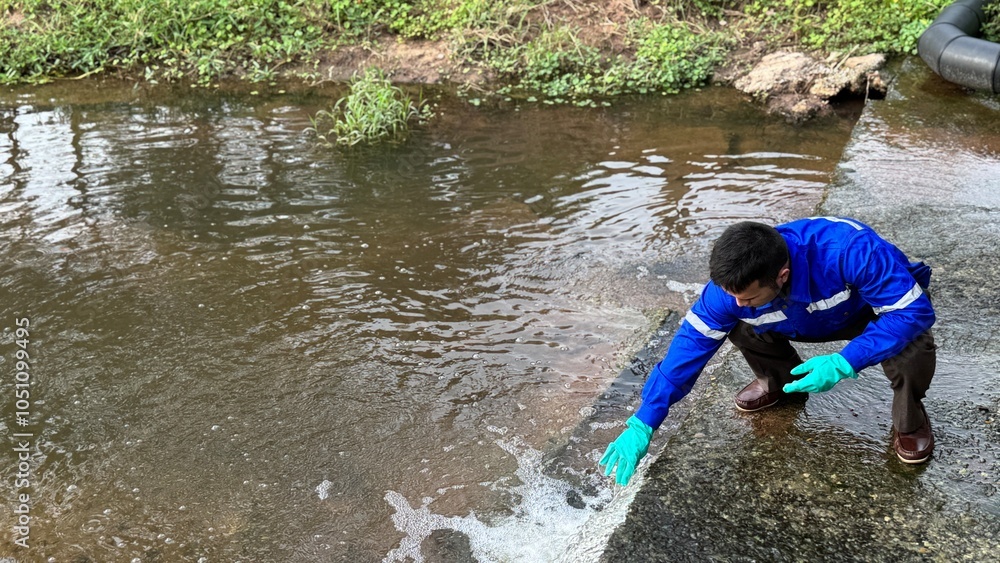 Biologist is actively monitoring water quality and contaminants in the water. Biologist is actively monitoring water quality and contaminants in the water.