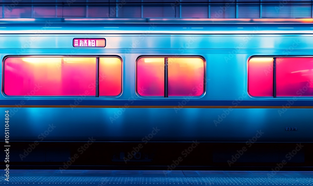 A colorful train window reflecting vibrant hues in an urban setting. A colorful train window reflecting vibrant hues in an urban setting.