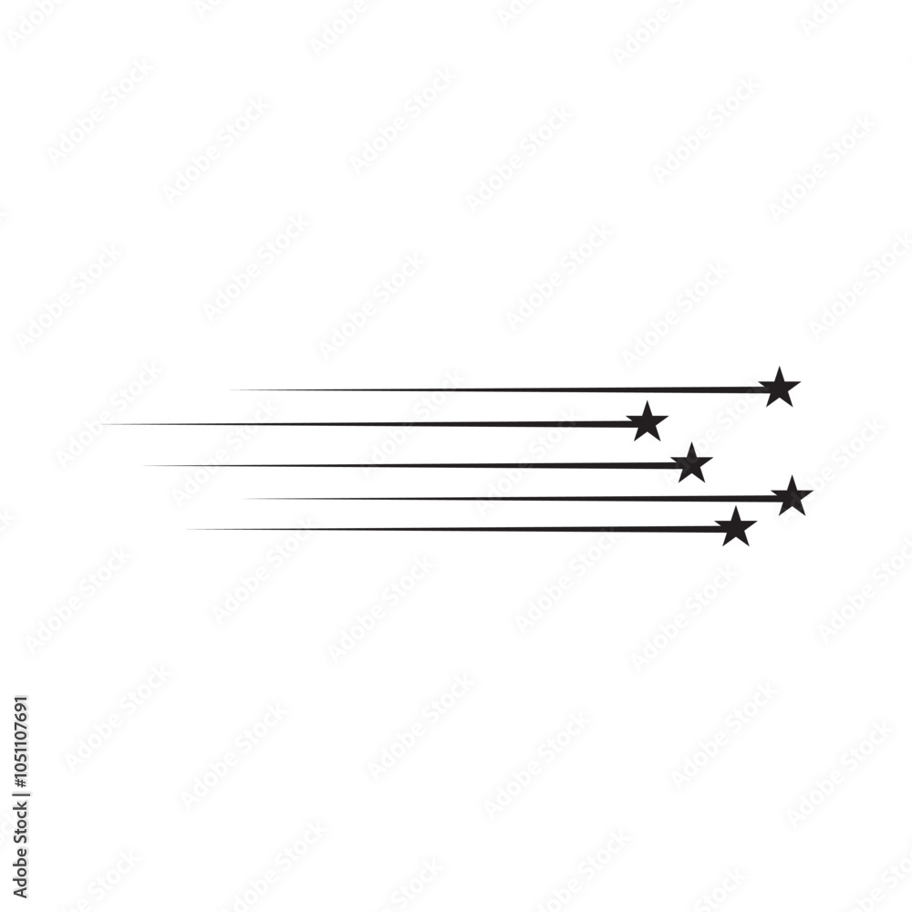 Abstract silhouette shooting star. stars and stripes. Flying comet with tail and vector illustration. Abstract silhouette shooting star. stars and stripes. Flying comet with tail and vector illustration.