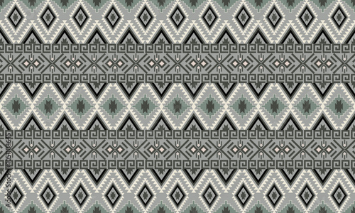 African pattern geometric ethnic pattern, pixel pattern seamless vector illustration native American geometric Aztec decor, design for bandana print woven carpet background wallpaper blanket clothing.