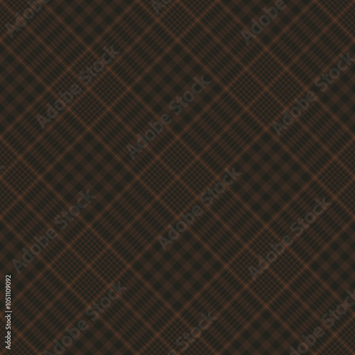 Retro Dark Academia Plaid Check Seamless Pattern - Cute plaid check repeating pattern design