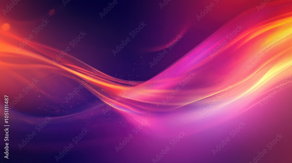 Fototapeta premium Colorful gradient abstract Wave background with futuristic technology look, AI generated image