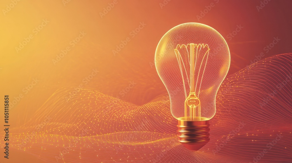 A visually striking image of a light bulb surrounded by swirling lines ...
