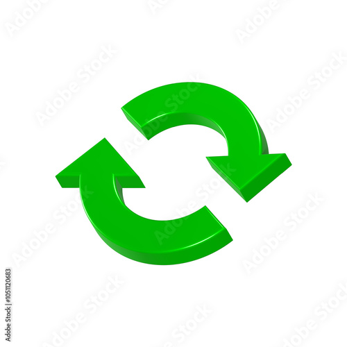 Free Download Rotation recycled circular arrow icon 3d  - GFXLoad