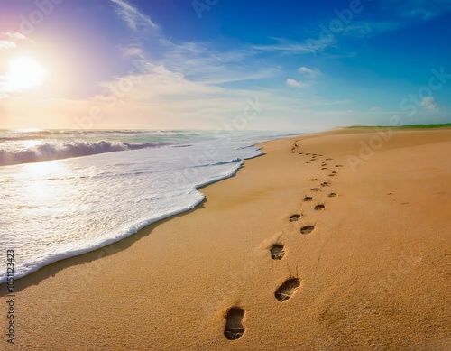 footsteps on the beach