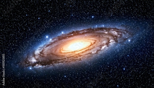 A galaxy cluster viewed from a distance,