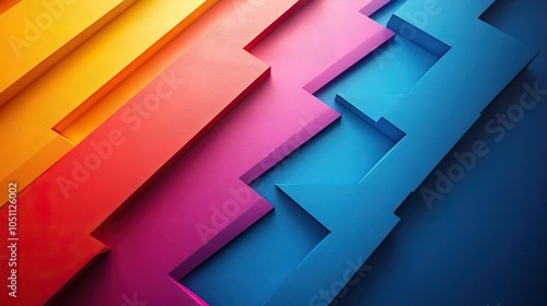 colorful background with arrows pointing in various directions, representing diversity and change in product development.illustration