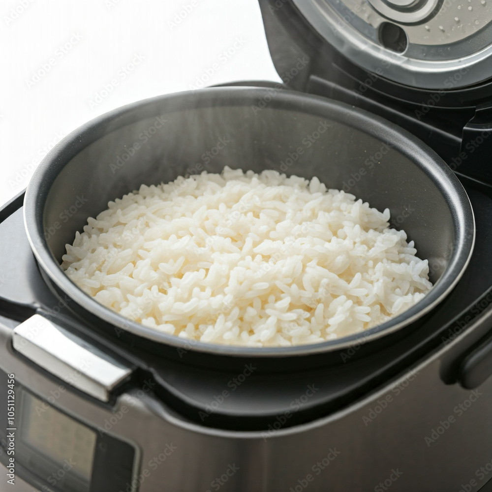 A steaming bowl of fluffy white rice, a staple food and healthy ingredient in countless cuisines A steaming bowl of fluffy white rice, a staple food and healthy ingredient in countless cuisines
