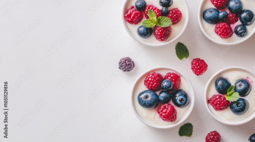 Fresh Berry Dessert in Minimalist Style Fresh Berry Dessert in Minimalist Style