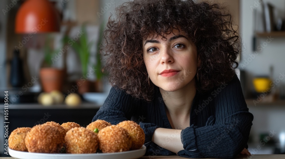 A plate of arancini (fried rice balls) filled with mozzarella and peas, dusted with breadcrumbs, golden and crispy on the outside. A plate of arancini (fried rice balls) filled with mozzarella and peas, dusted with breadcrumbs, golden and crispy on the outside.