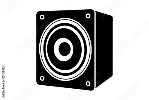 subwoofer speaker silhouette , subwoofer speaker vector