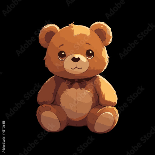 teddy bear cartoon vector illustration