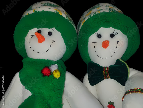 muñecos de navidad reno, papa noel, mama niel, muñecos de nieve