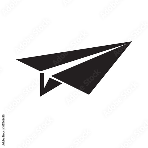 paper plane isolated on white background