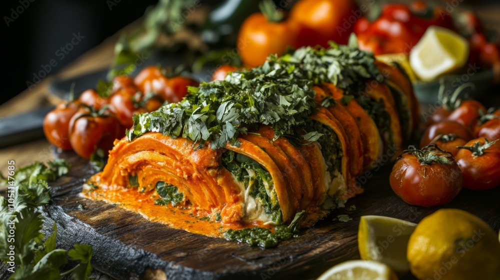 Vibrant Burritos with Fresh Ingredients and Garnishes Vibrant Burritos with Fresh Ingredients and Garnishes