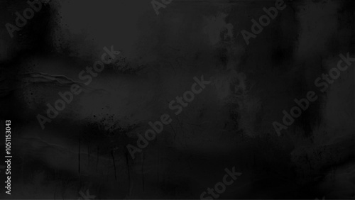 Old black wall. Black background. Black texture. Blackboard. Dark cement wall background in vintage style for graphic design or wallpaper stock photo