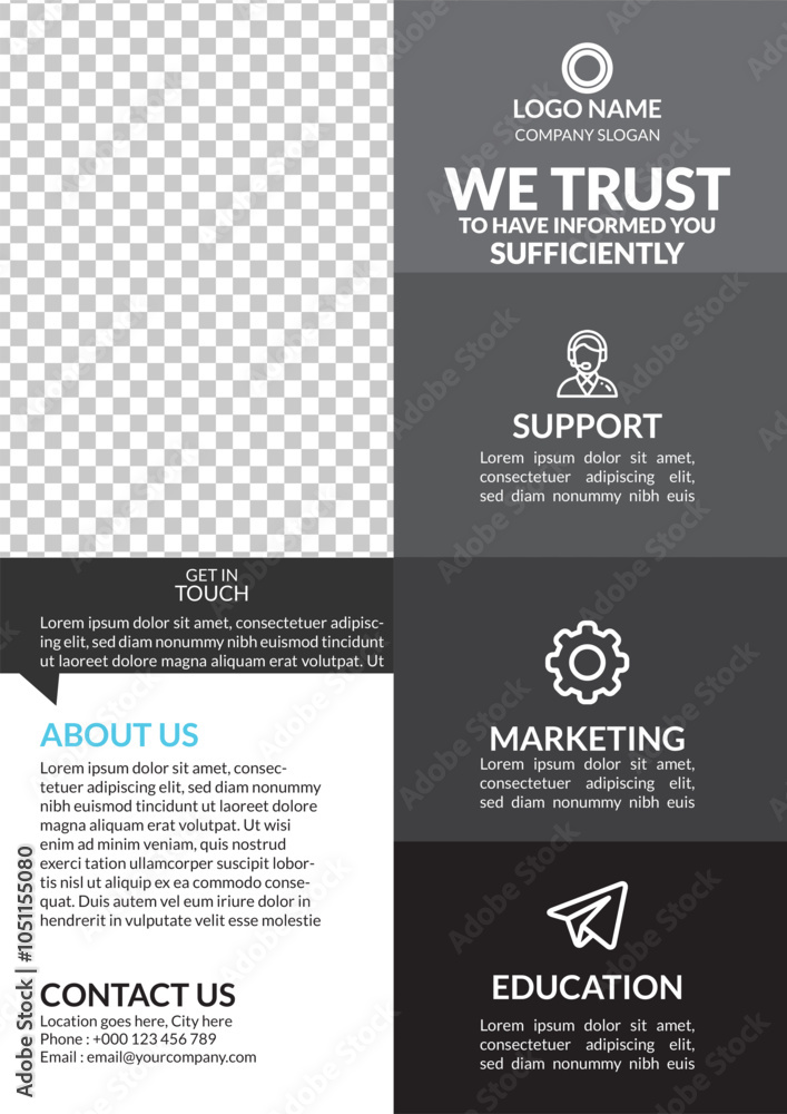 Fototapeta premium Creative Corporate Flyer Design 