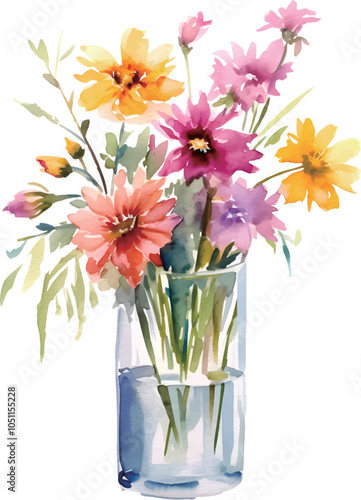 Wallpaper Mural bouquet of flowers in vase Torontodigital.ca