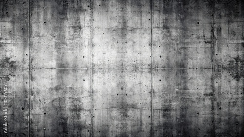 Grunge concrete wall texture background in black and white color, symmetrical design