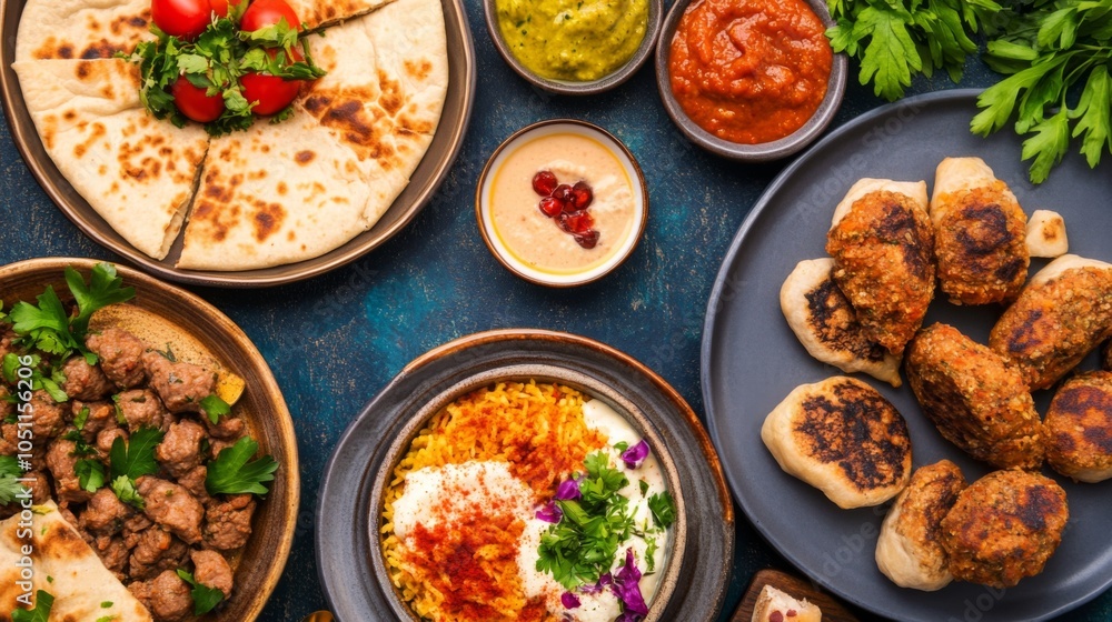 Artistic Presentation of Middle Eastern Dishes Artistic Presentation of Middle Eastern Dishes