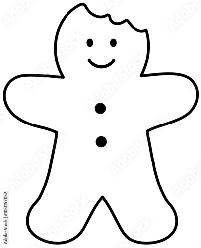 Bitten gingerbread man outline vector.
Gingerbread man cookies with bites taken off outline.
Holiday gingerbread man cookie outline svg.
