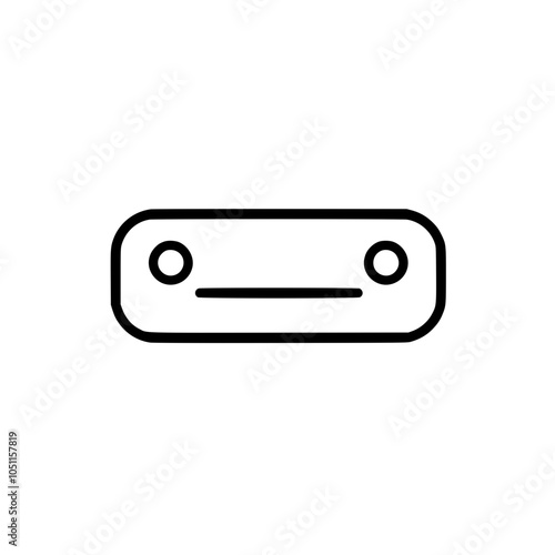 Minimal horizontal slider icon, representing control and adjustment settings