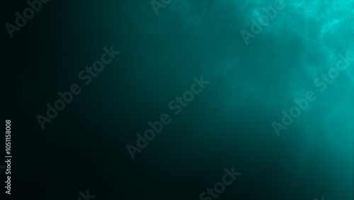 Blue top right clouds and light rays abstract background, horizontal composition