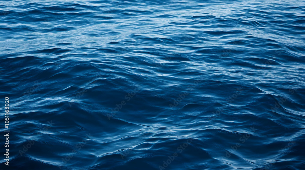 Fototapeta premium Blue Ocean Water Ripples, waves, surface, sea, texture, background