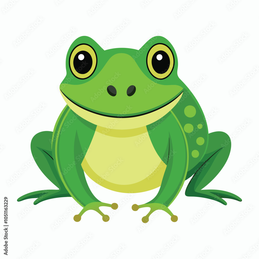 Obraz premium vector frog on white background