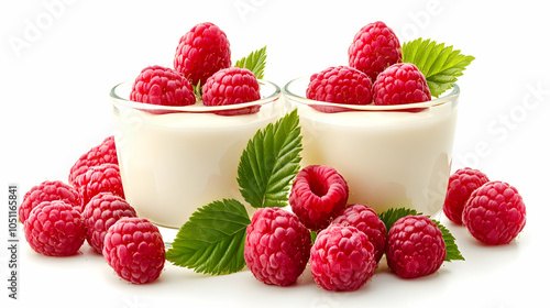 Wallpaper Mural Raspberry Yogurt Dessert, fruit, healthy, breakfast, snack, food Torontodigital.ca