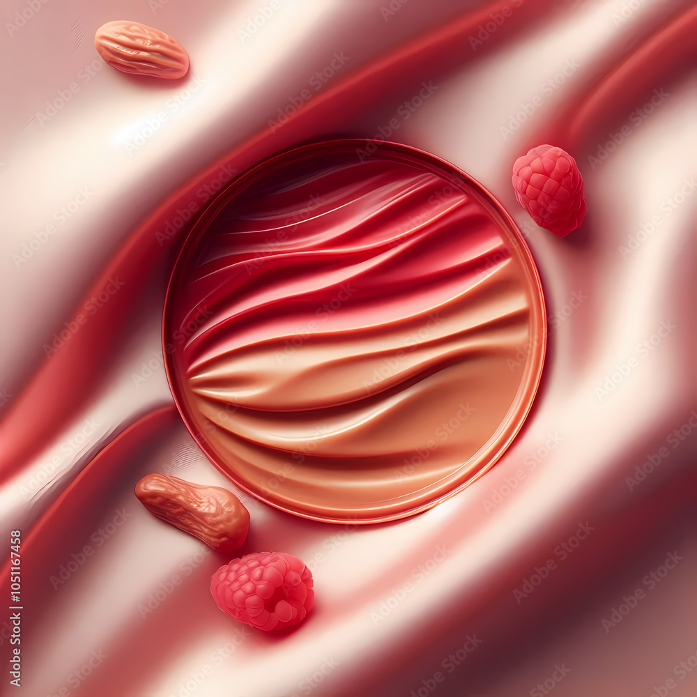 Fototapeta premium Rose Petal Flow: Premium Material Design with Soft Pattern and Delicate Surface Elements in Pink Tones