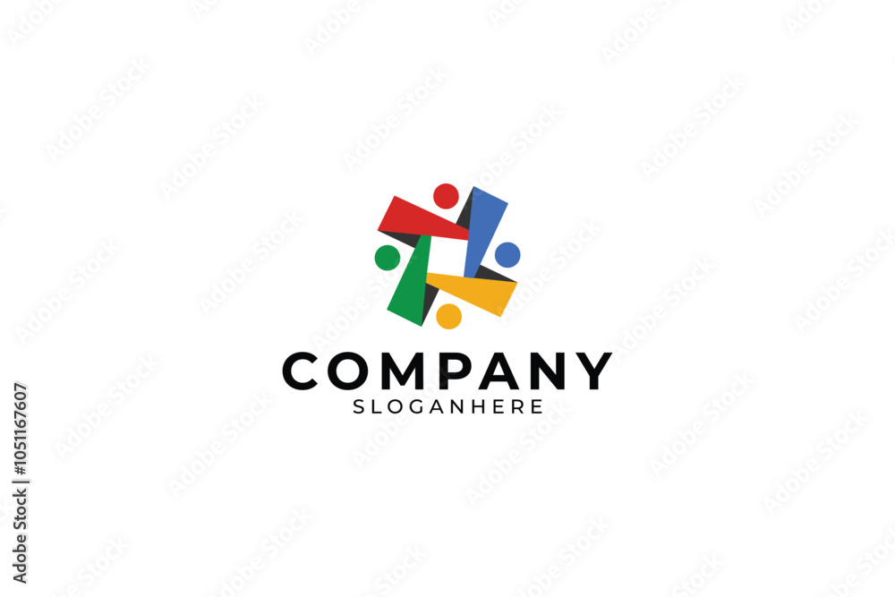 Fototapeta premium Community People Logo