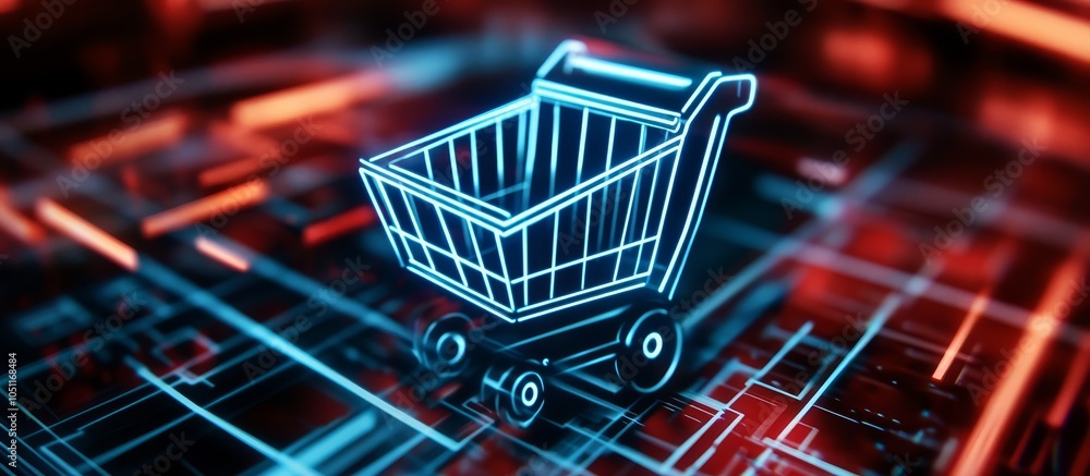 Exploring High-Tech Backgrounds in Retail AI Concepts